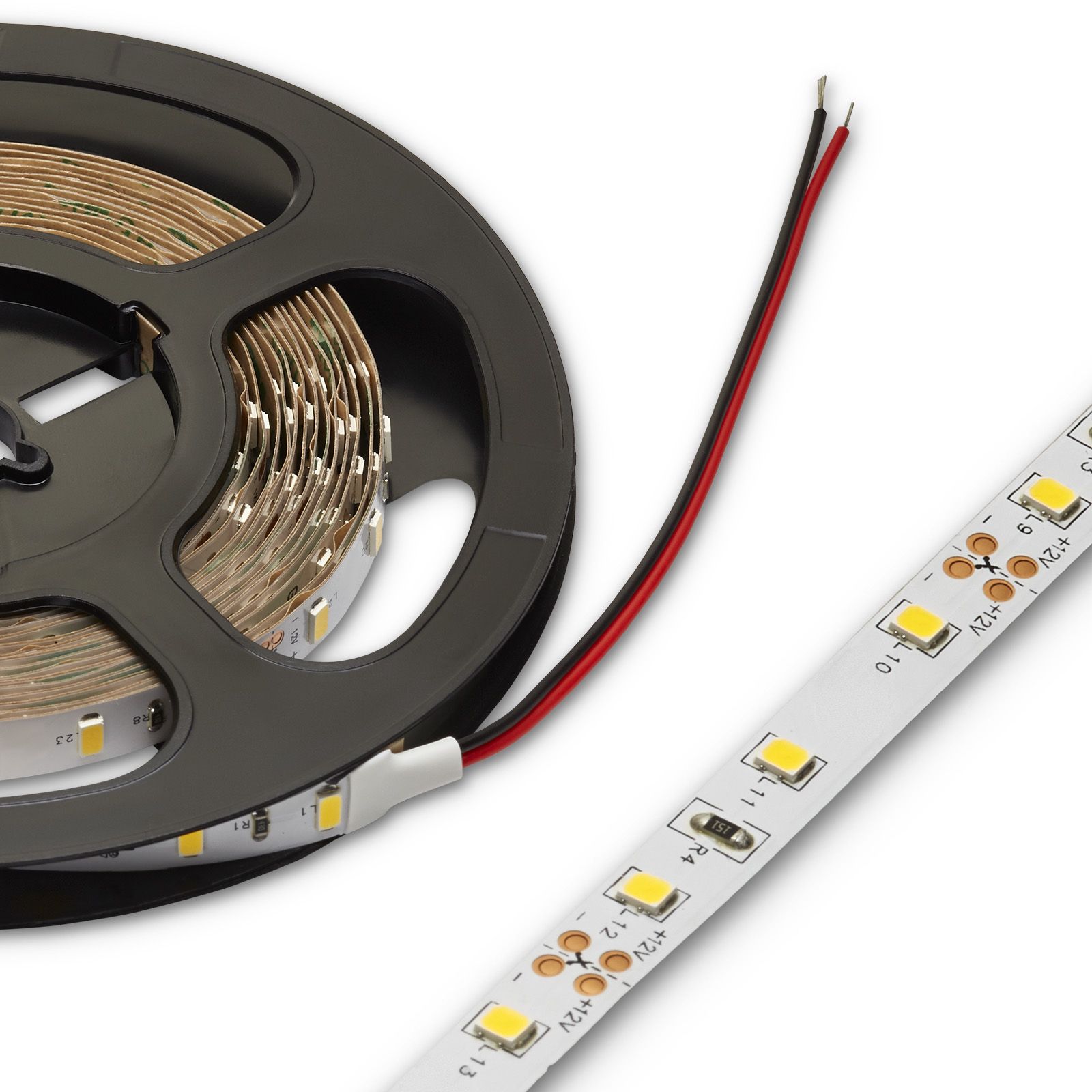 LED Stripe 12 VDC 5 m Breite 8 - 10 mm warmweiß 3200K / kaltweiß 6500K  online bestellen 