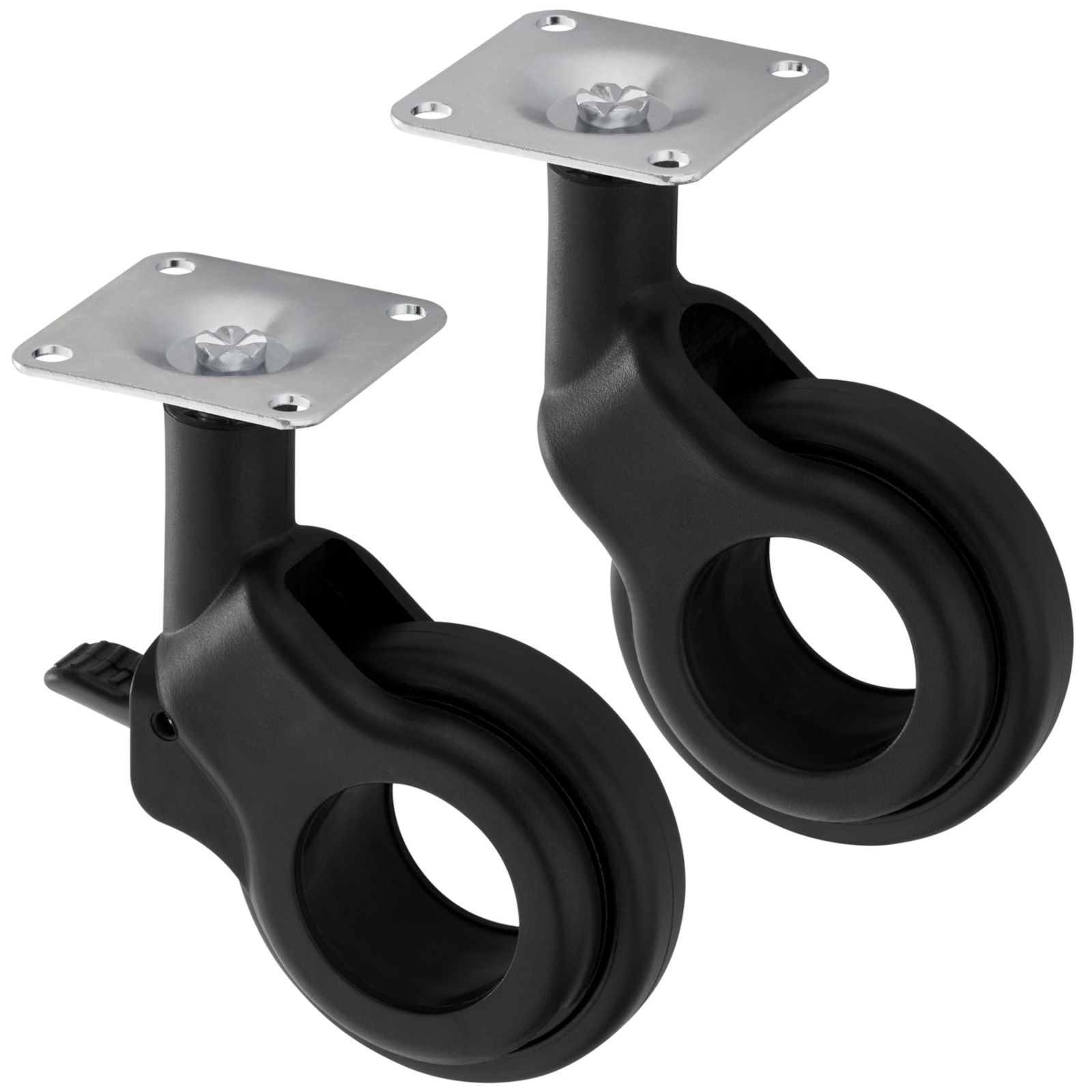 Ordina Set di 4 rotelle per mobili BONN Ø 60 mm portata 30 kg per rotella  nero online 